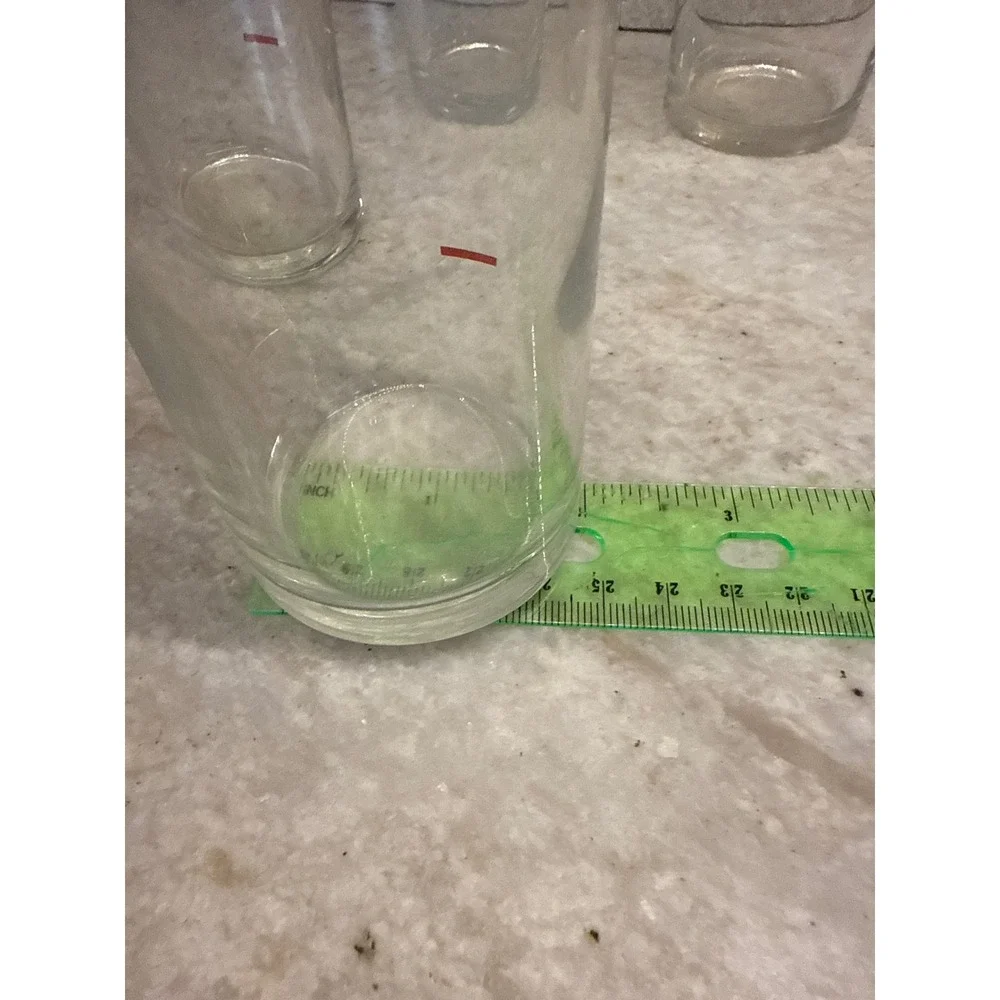 Old Spaghetti‎ Factory Glasses Set 4 Italian Stripe Tumblers 12 Oz 7